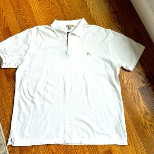 Men’s Burberry White Polo XL EUC